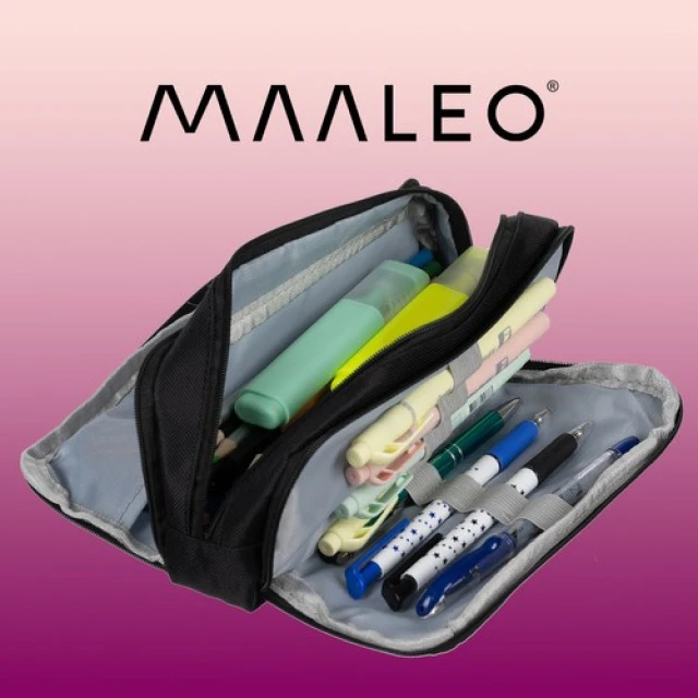 Пенал розкладний потрійний Maaleo Black (5900779952768)