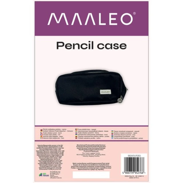 Пенал розкладний потрійний Maaleo Black (5900779952768)