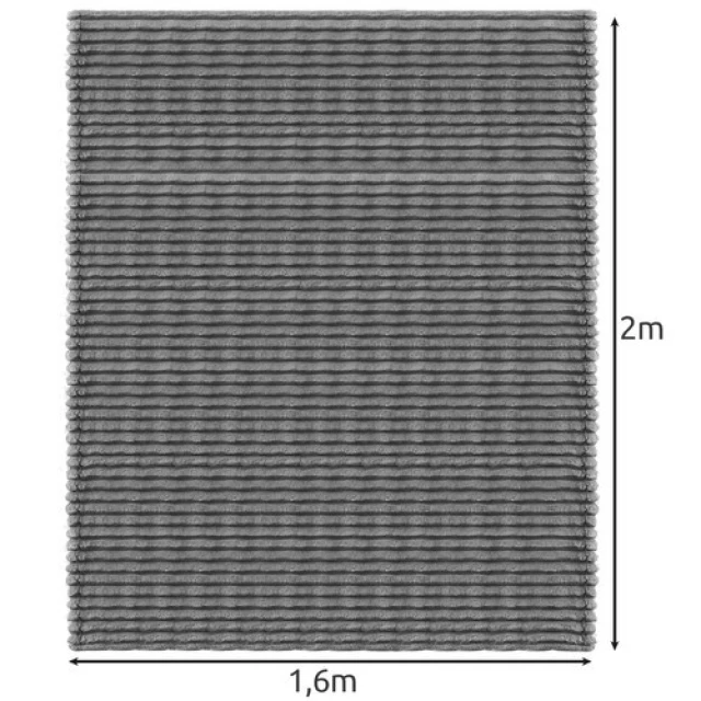 Плед Ruhhy 1,6x2 м Grey (5900779952782)