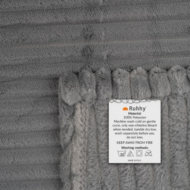 Плед Ruhhy 1,6x2 м Grey (5900779952782)