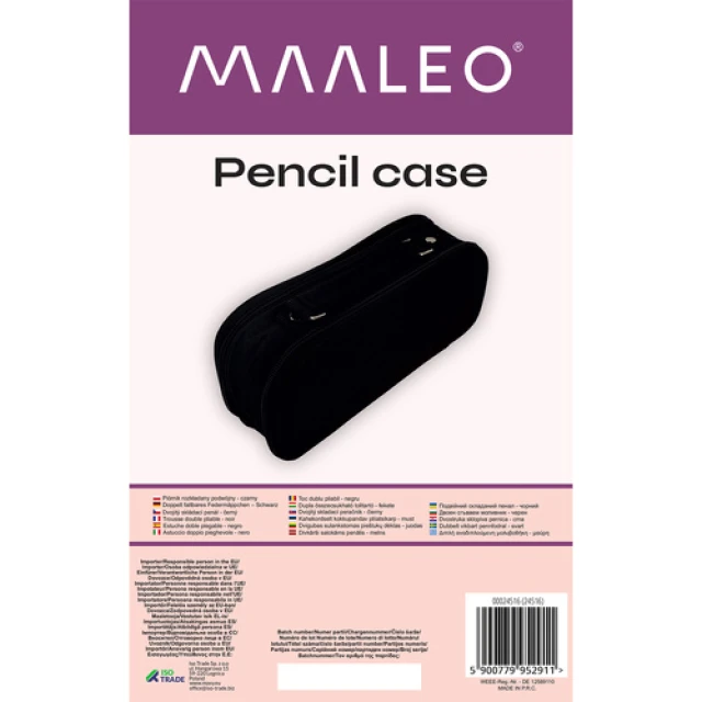 Пенал раскладной двойной Maaleo Black (5900779952911)