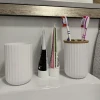 Набор аксессуаров для ванной комнаты Ruhhy 6 предметов White (5900779953376)