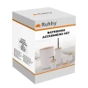 Набор аксессуаров для ванной комнаты Ruhhy 6 предметов White (5900779953376)