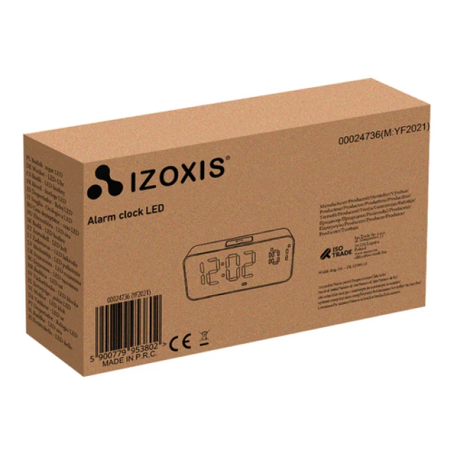 Будильник Izoxis LED голосовое управление (5900779953802)