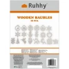 Набір дерев'яних ялинкових куль Ruhhy 9 см 20 шт White (5900779954373)