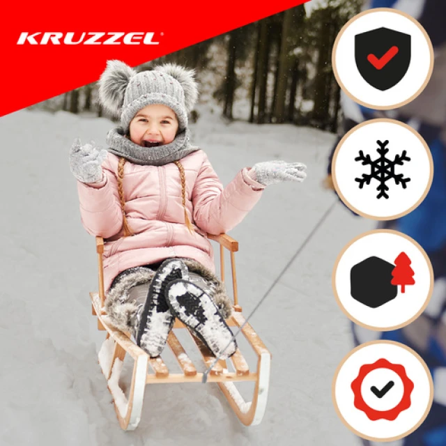 Санчата дерев'яні зі спинкою Kruzzel (5900779954816)