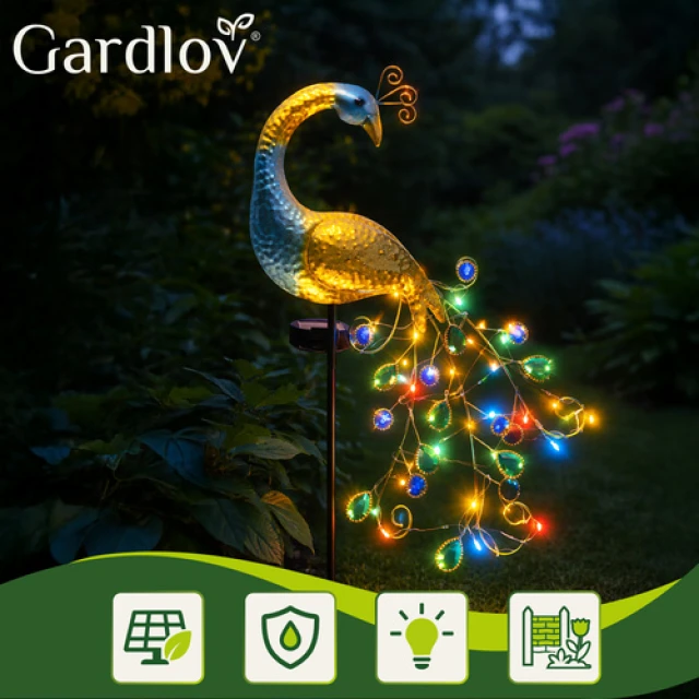 Садовий світильник на сонячній батареї Павлин Gardlov 40 LED (5900779954908)