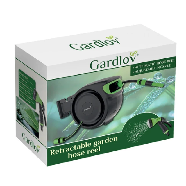 Котушка для садового шланга автоматична Gardlov 25 м (5900779955561)