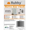 Ролики для душової кабіни на шарикопідшипниках комплект Ruhhy 8 шт (5900779955608)