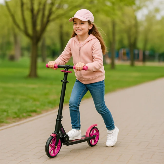 Самокат Kruzzel Spidoo складаний міський з колесами 200 мм Pink (5900779955820)