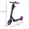 Самокат Kruzzel Spidoo складаний міський з колесами 200 мм Purple (5900779955844)