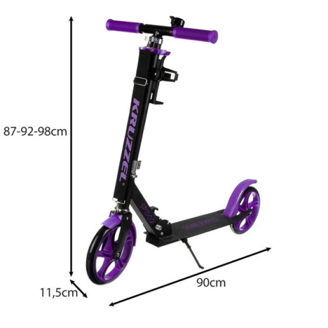 Самокат Kruzzel Spidoo складаний міський з колесами 200 мм Purple (5900779955844)