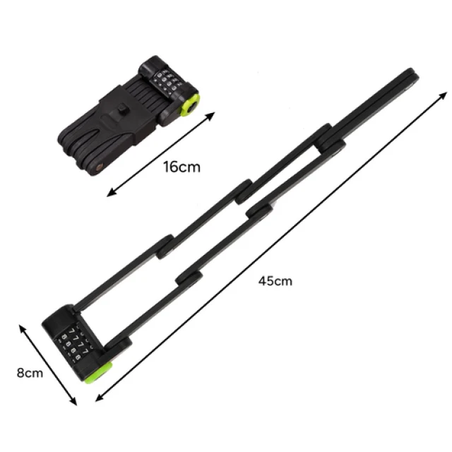 Велосипедний замок складний Trizand кодовий (5900779956179)