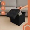 Пуф складаний Ruhhy 25779 з місцем для зберігання 39 л Black (5900779956322)