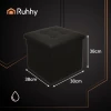 Пуф складаний Ruhhy 25779 з місцем для зберігання 39 л Black (5900779956322)