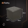 Пуф складаний Ruhhy 25780 з місцем для зберігання 39 л Grey (5900779956339)