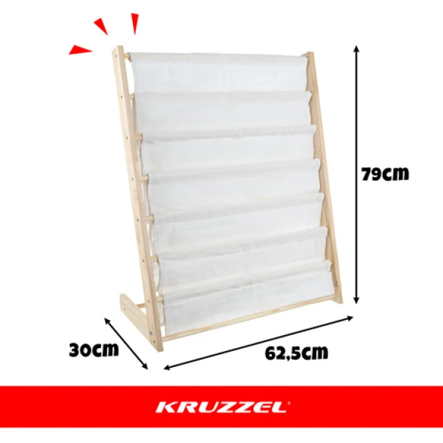 Стелаж для книг дитячий Kruzzel 6 полиць 79x62,5x30 см (5900779956445)