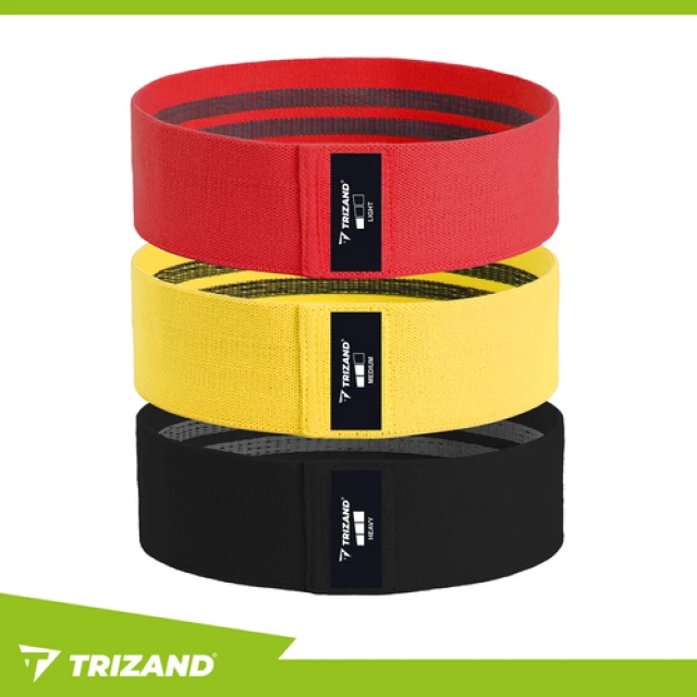 Набор матовых тканевых эспандеров Trizand 3 шт 8-31 кг (5900779956551)