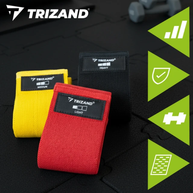 Набор матовых тканевых эспандеров Trizand 3 шт 8-31 кг (5900779956551)