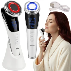 Масажер для обличчя Soulima 25888 5в1 EMS LED з підігрівом та охолодженням (5900779956643)