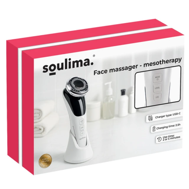 Массажер для лица Soulima 25888 5в1 EMS LED с подогревом и охлаждением (5900779956643)