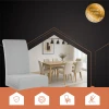 Чохли на стільці еластичні Ruhhy 65x40x35 см 6 шт Light Grey (5900779956841)