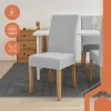 Чохли на стільці еластичні Ruhhy 65x40x35 см 6 шт Light Grey (5900779956841)