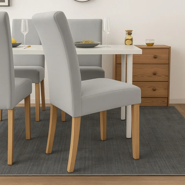 Чохли на стільці еластичні Ruhhy 65x40x35 см 6 шт Light Grey (5900779956841)