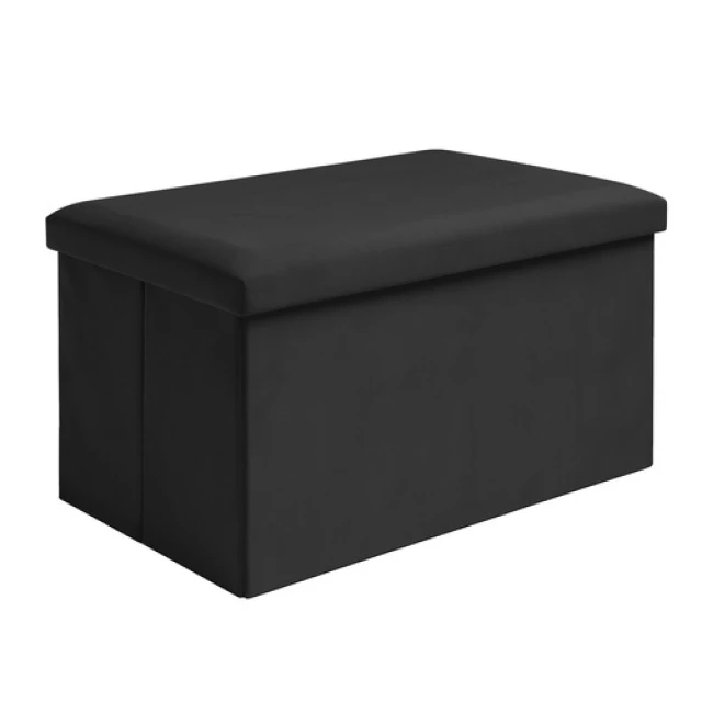 Пуф оксамитовий складаний з місцем для зберігання Ruhhy 60x30x30 см 54 л Black (5900779956889)