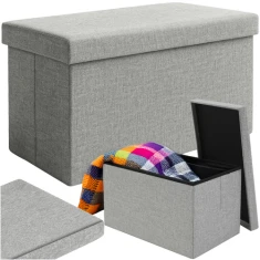 Пуф складаний з місцем для зберігання Ruhhy 60x30x30 см 54 л Grey (5900779956896)