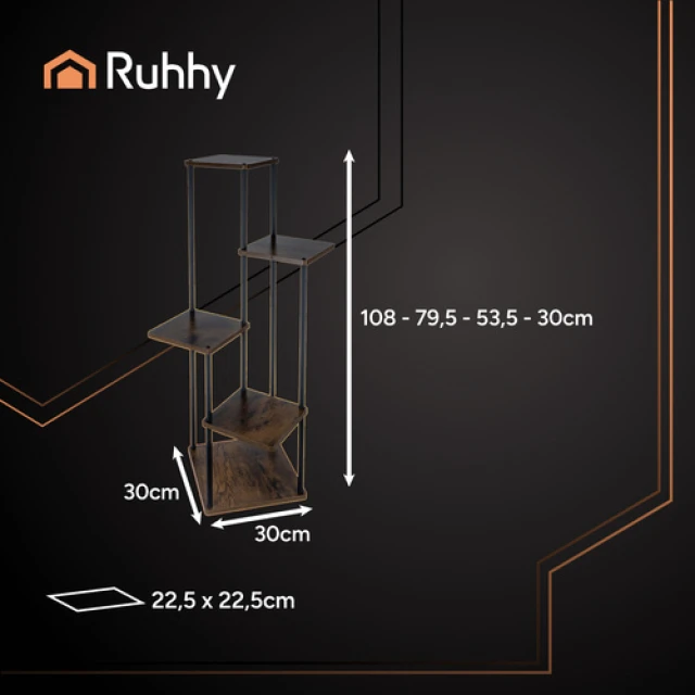 Підставка для квітів Ruhhy 5-рівнева 107 см (5900779956919)