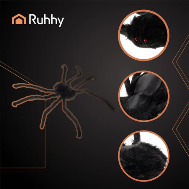 Декоративний павук Ruhhy 50 см Black (5900779956971)