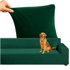 Чохол на диван еластичний оксамитовий Ruhhy 145-185 см Green (5900779957008)