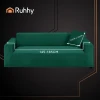 Чехол на диван эластичный бархатный Ruhhy 145-185 см Green (5900779957008)