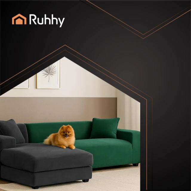 Чехол на диван эластичный бархатный Ruhhy 145-185 см Green (5900779957008)
