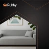 Чохол на диван еластичний оксамитовий Ruhhy 145-185 см Dark Grey (5900779957022)