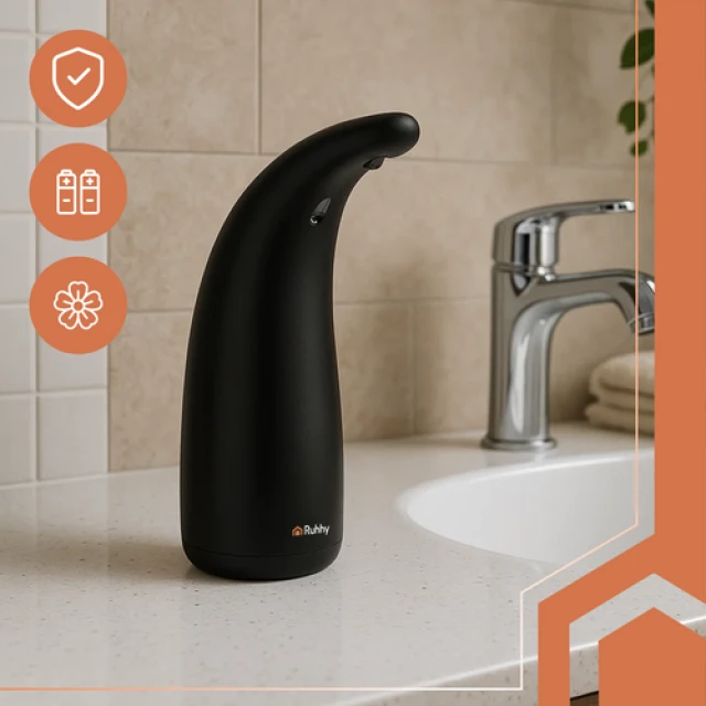 Дозатор для мыла бесконтактный Ruhhy 26076 Black (5900779957237)