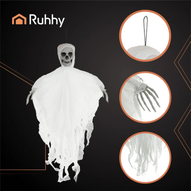 Декорація підвісна Скелет Ruhhy 70 см White (5900779957565)