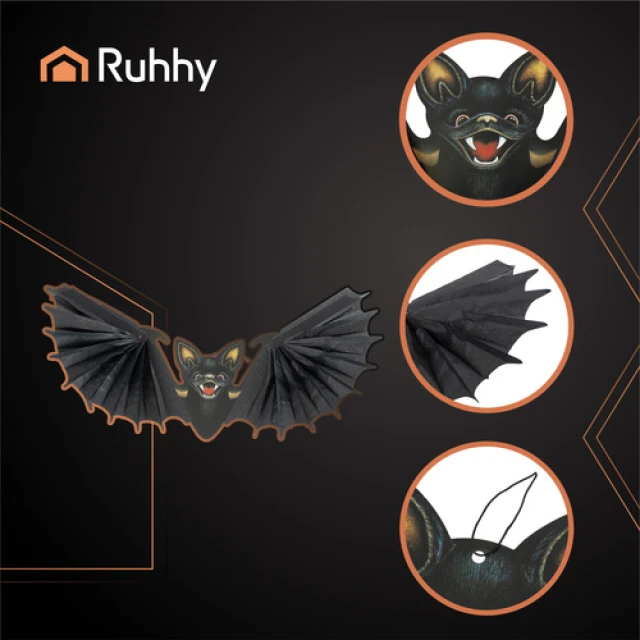 Декоративний кажан Ruhhy 60 см Black (5900779957589)