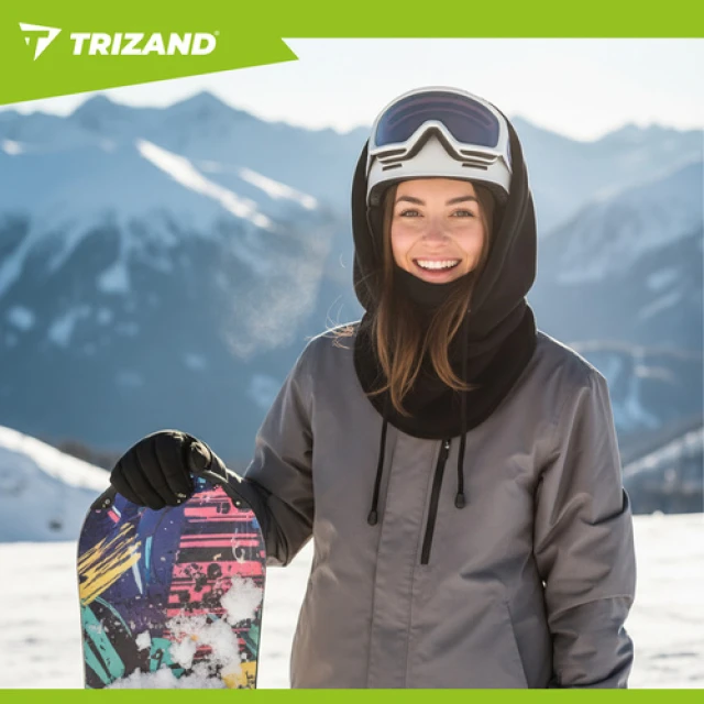 Комплект зимовий шапка та шарф-труба Trizand Black (5900779957596)
