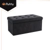 Пуф бархатный с отделением для хранения Ruhhy 76x38x38 см Gray (5900779957619)