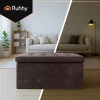 Пуф бархатный с отделением для хранения Ruhhy 76x38x38 см Gray (5900779957619)