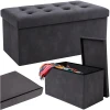Пуф бархатный с отделением для хранения Ruhhy 76x38x38 см Gray (5900779957619)