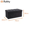 Пуф бархатный с отделением для хранения Ruhhy 76x38x38 см Gray (5900779957619)
