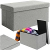 Пуф тканинний з відділенням для зберігання Ruhhy 76x38x38 см Gray (5900779957626)