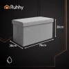 Пуф тканинний з відділенням для зберігання Ruhhy 76x38x38 см Gray (5900779957626)