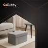 Пуф тканинний з відділенням для зберігання Ruhhy 76x38x38 см Gray (5900779957626)