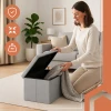 Пуф тканинний з відділенням для зберігання Ruhhy 76x38x38 см Gray (5900779957626)