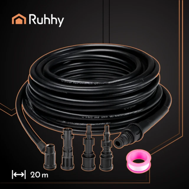 Шланг для очищення труб з адаптером Ruhhy 20 м (5900779957640)
