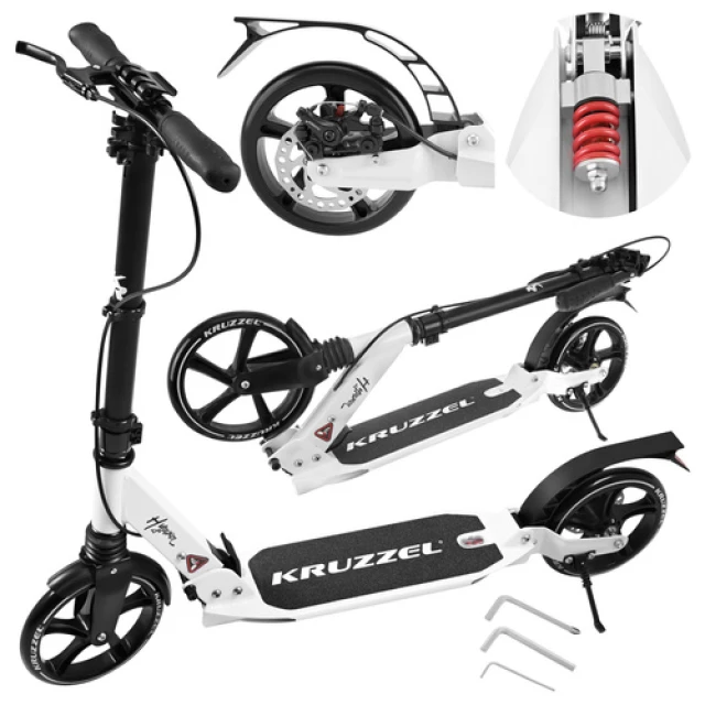 Самокат Kruzzel Hyperion колеса 200 мм White (5900779957695)